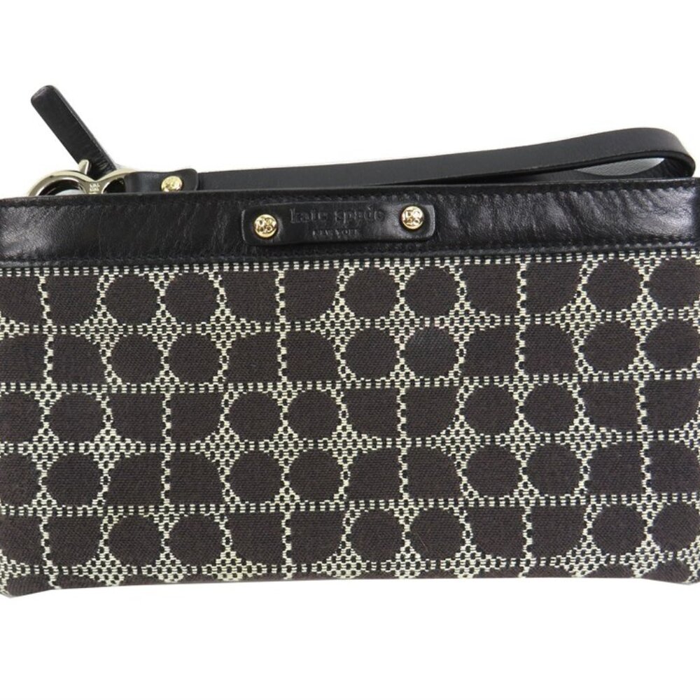 Kate Spade Black & White Abstract Canvas Women's Wallet